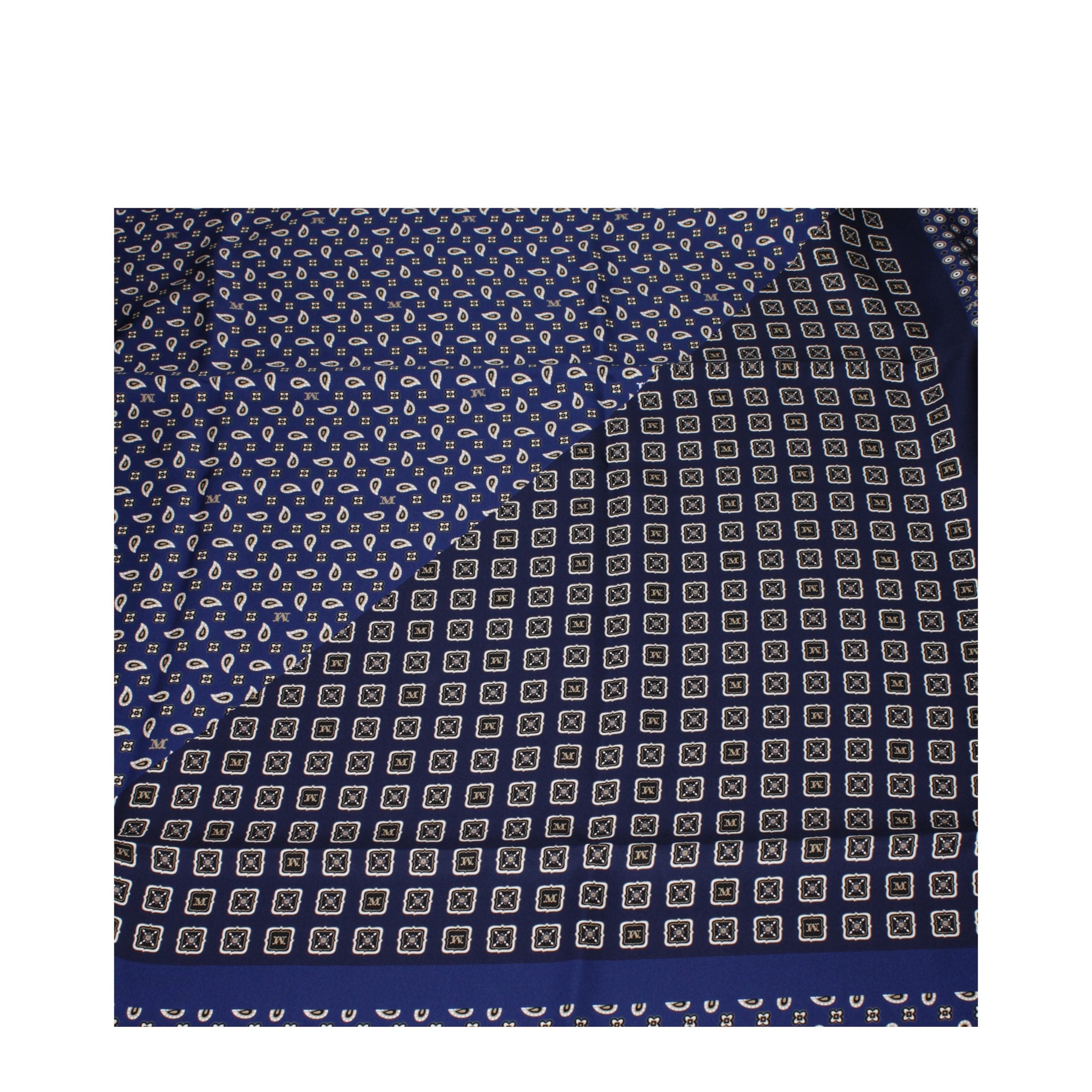 Max Mara Silk Foulard Scarf — Navy, view 2