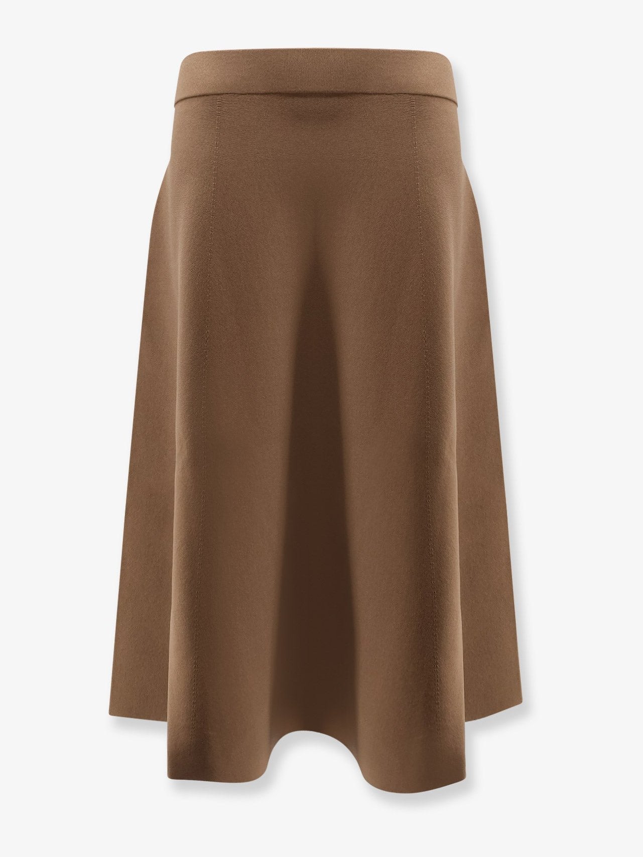 Max Mara Viscose Blend Flared Skirt — Brown by Max Mara