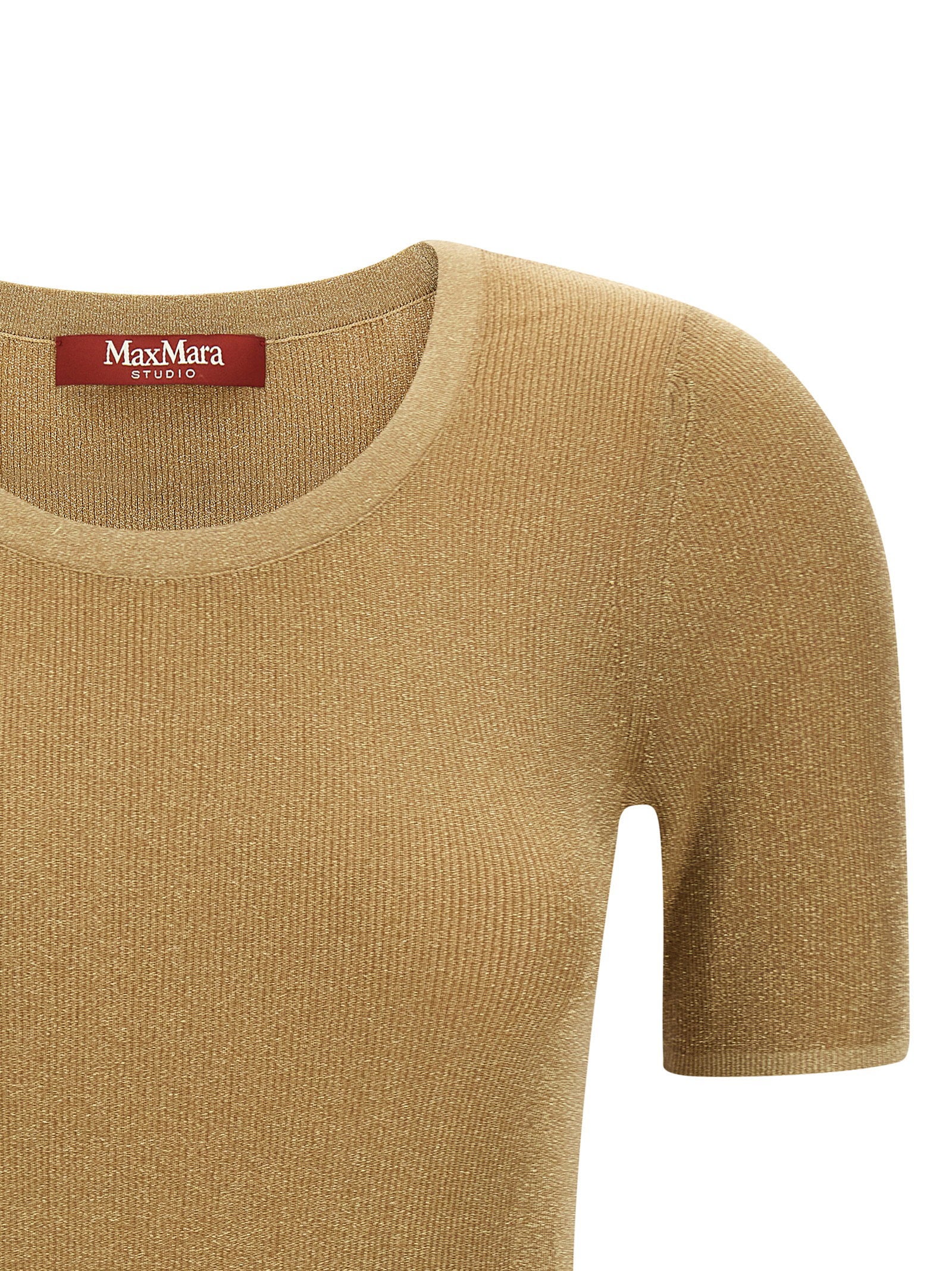 Max Mara Studio Sequoia T-shirt — Taupe, view 3