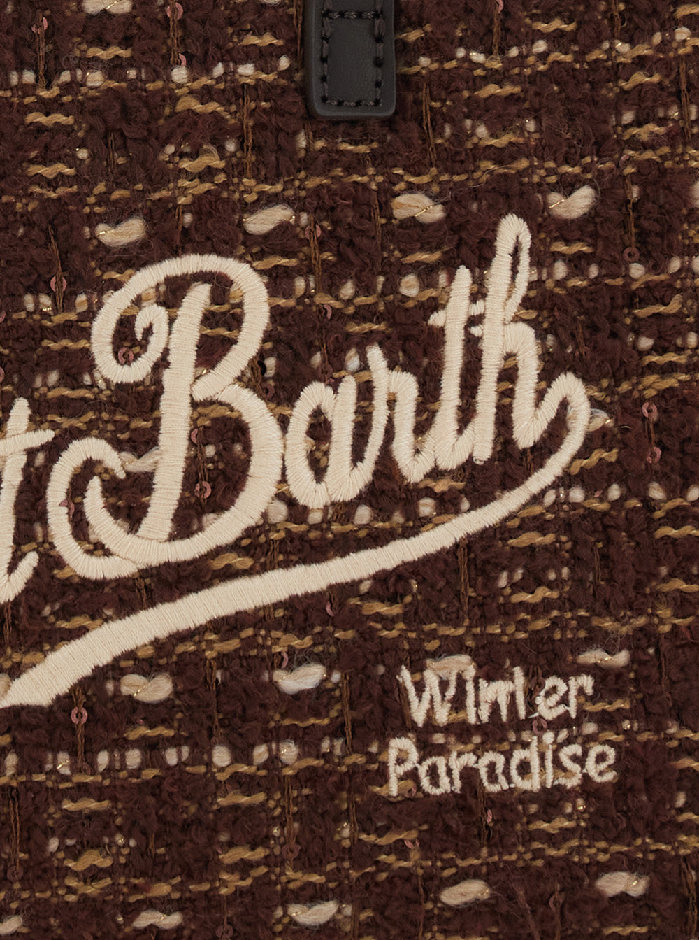 Mc2 Saint Barth Tweed Mini Bag — Brown, view 3