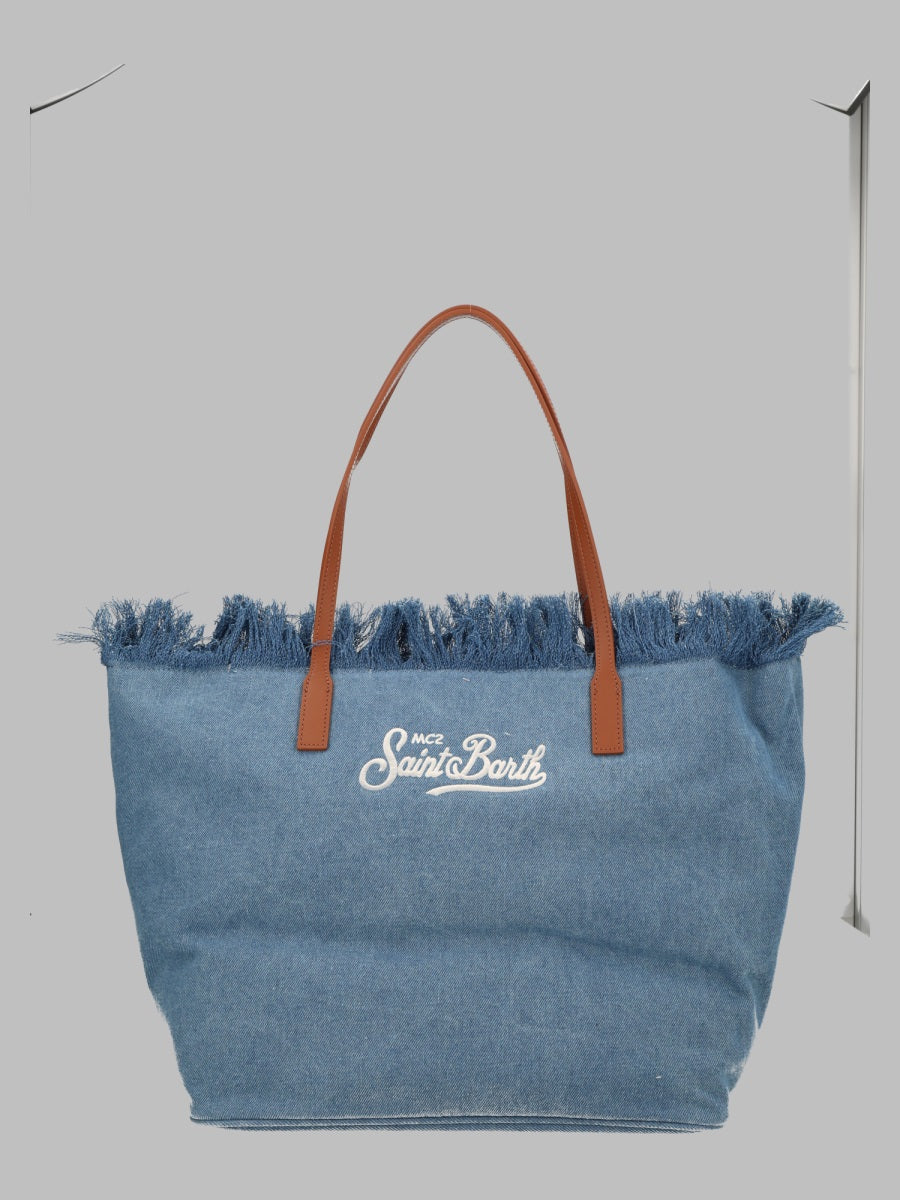 Mc2 Saint Barth City Shoulder Bag — Denim by MC2 Saint Barth