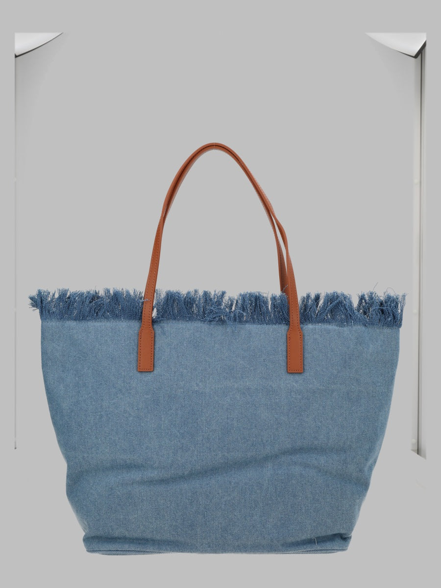 Mc2 Saint Barth City Shoulder Bag — Denim, view 2