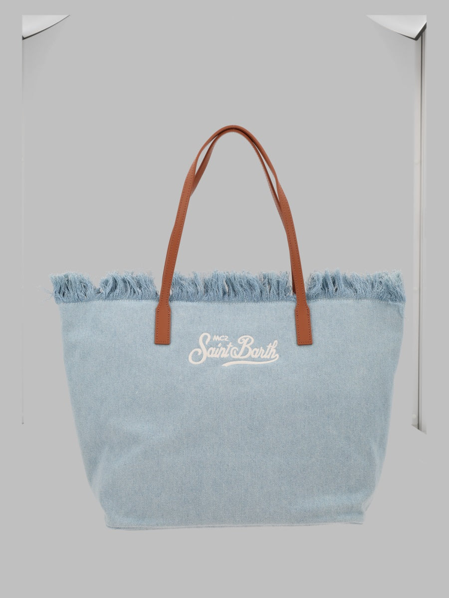 Mc2 Saint Barth City Shoulder Bag — Denim by MC2 Saint Barth