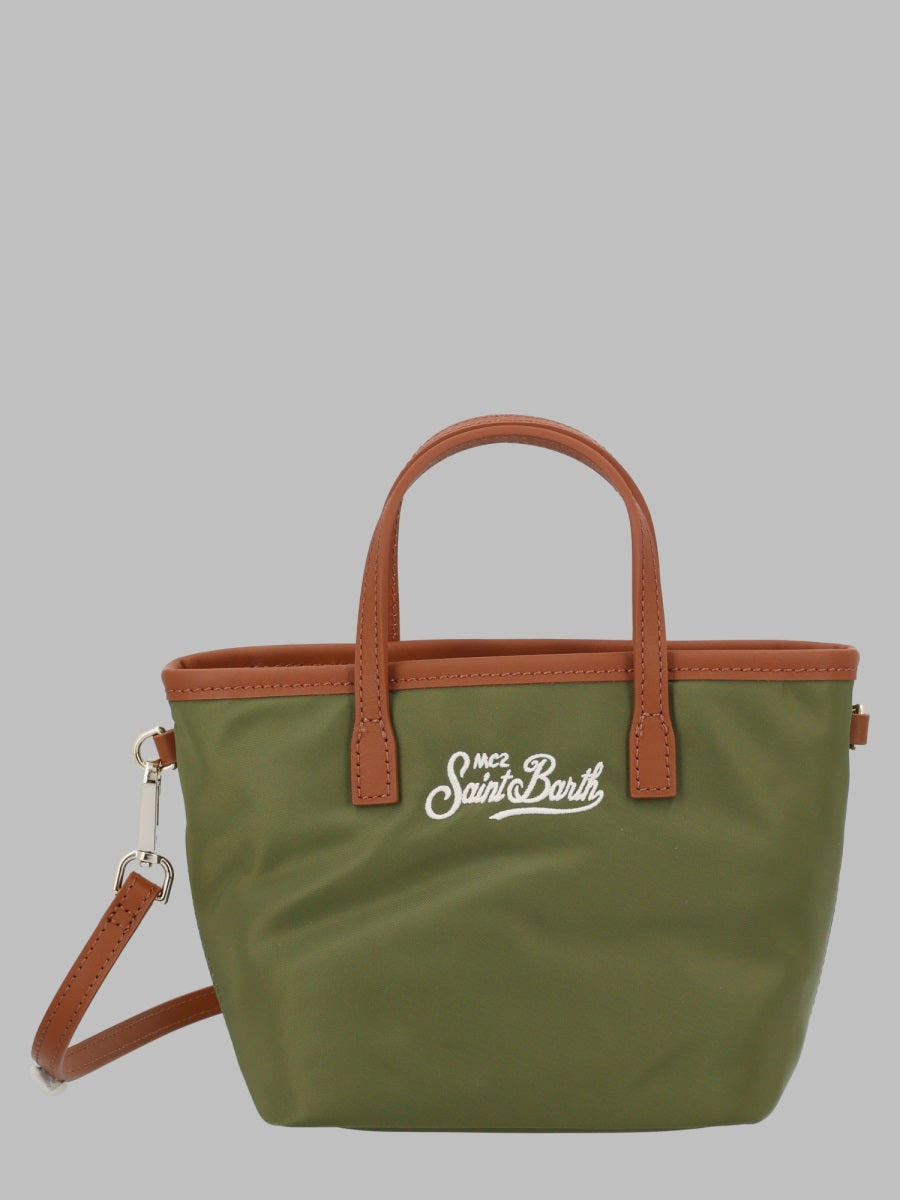 Mc2 Saint Barth Nylon Compact Shoulder Bag — Green by MC2 Saint Barth