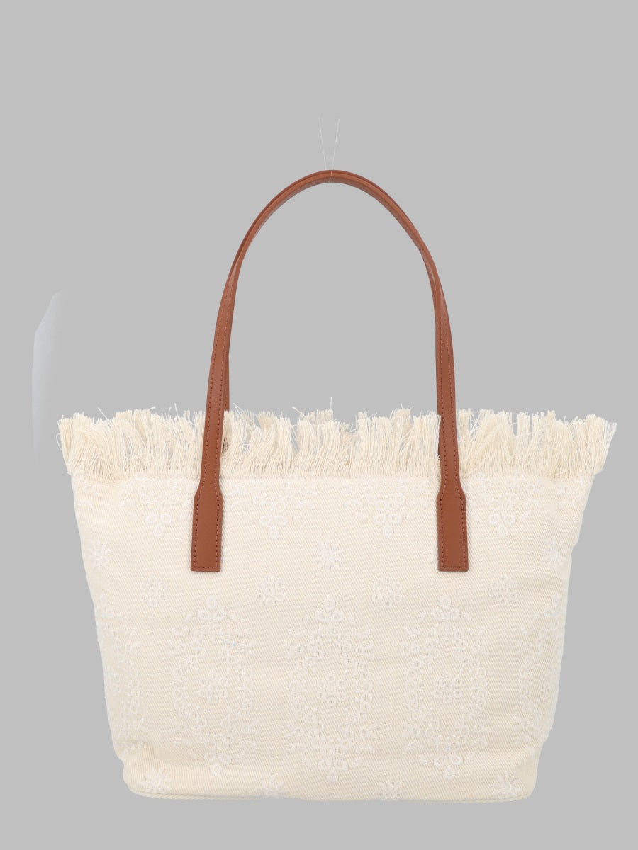 Mc2 Saint Barth City Shoulder Bag — White, view 2