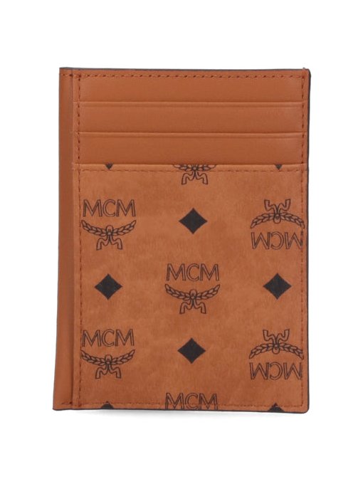 MCM MCM Visetos Monogram Card Case — Brown by MCM