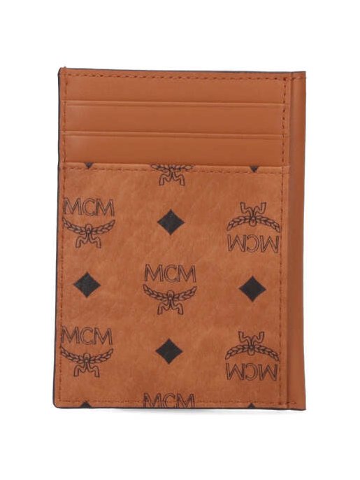 MCM MCM Visetos Monogram Card Case — Brown, view 2
