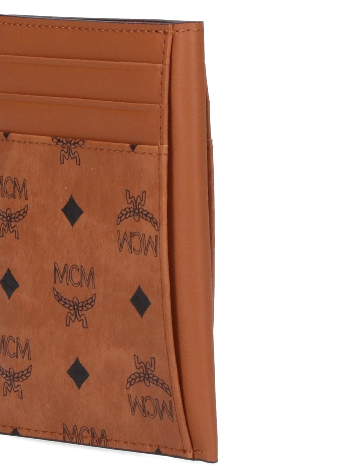 MCM MCM Visetos Monogram Card Case — Brown, view 3