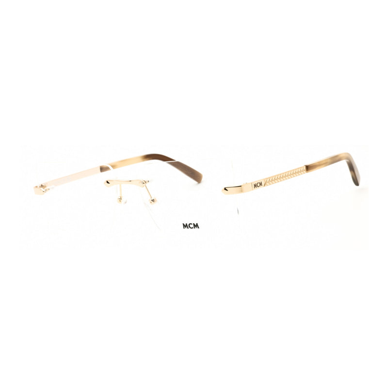 MCM Rectangle Rimless Eyeglasses — Gold by MCM