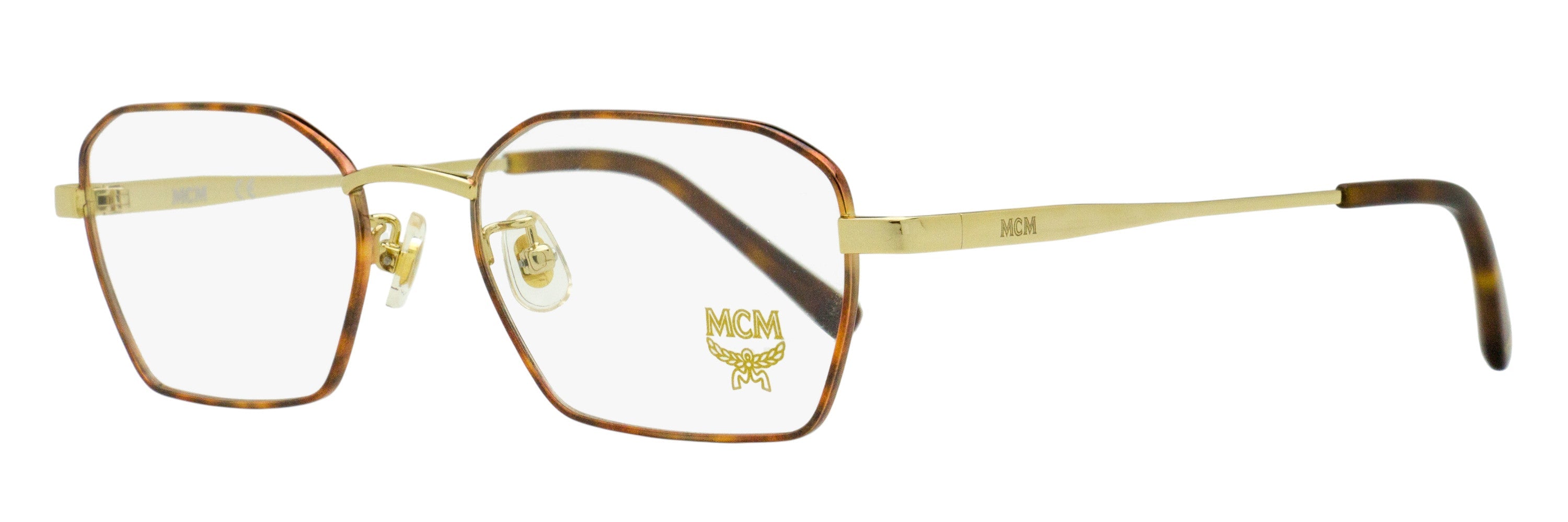 MCM MCM2130A Slender Geometric Metal Eyeglasses — Gold by MCM