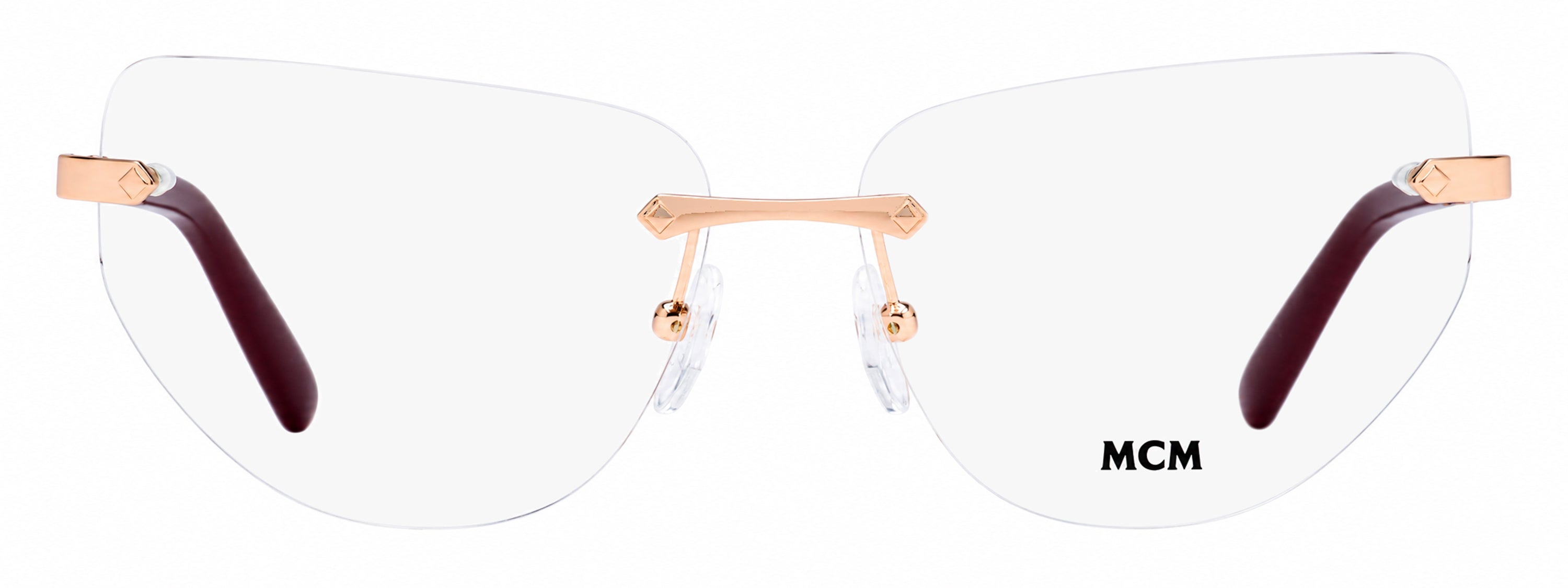MCM MW5031-H Rimless Cat-Eye Eyeglasses — Gold, view 2
