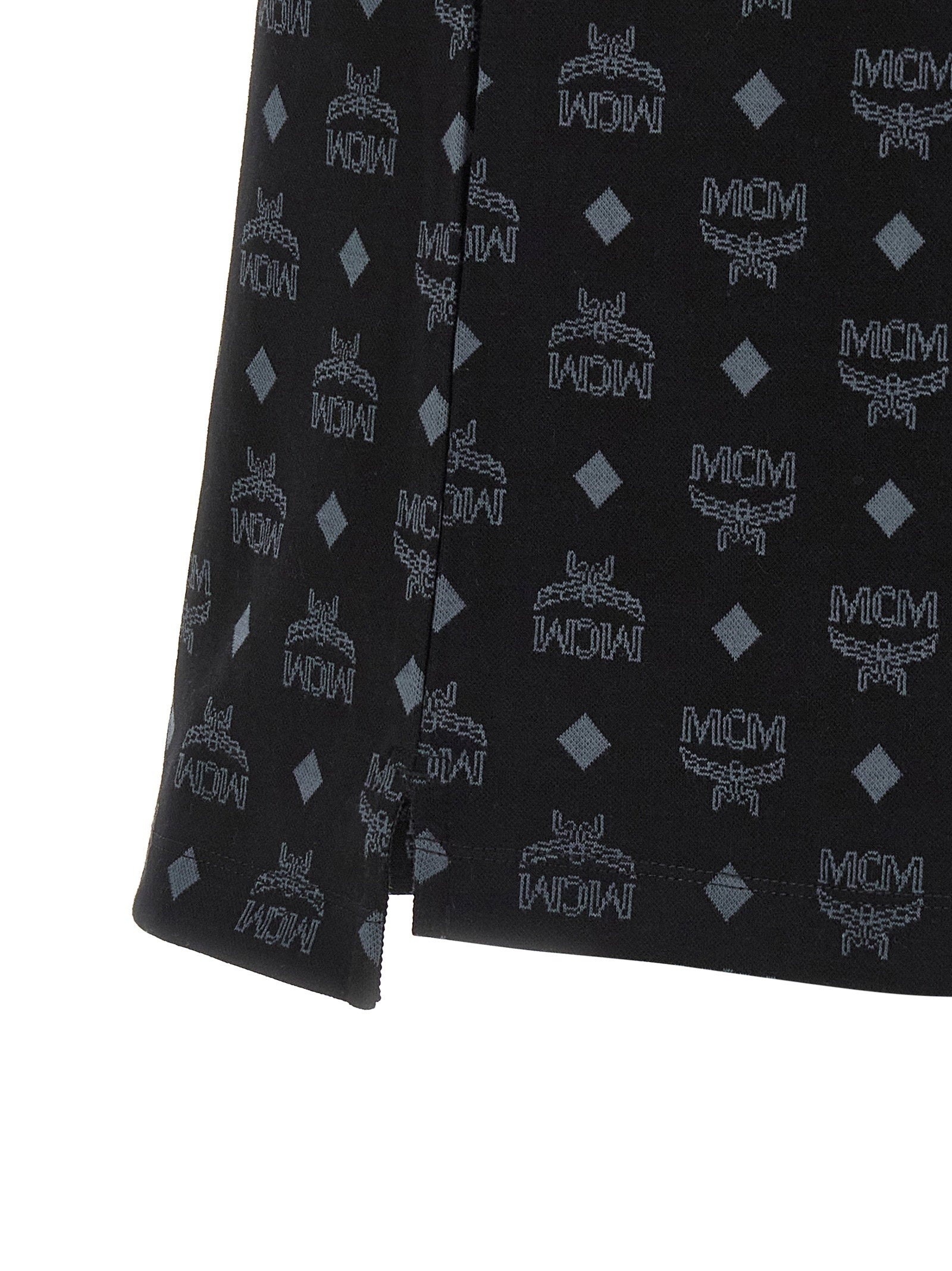 Mcm Logo-Jacquard Polo Shirt — Black, view 4