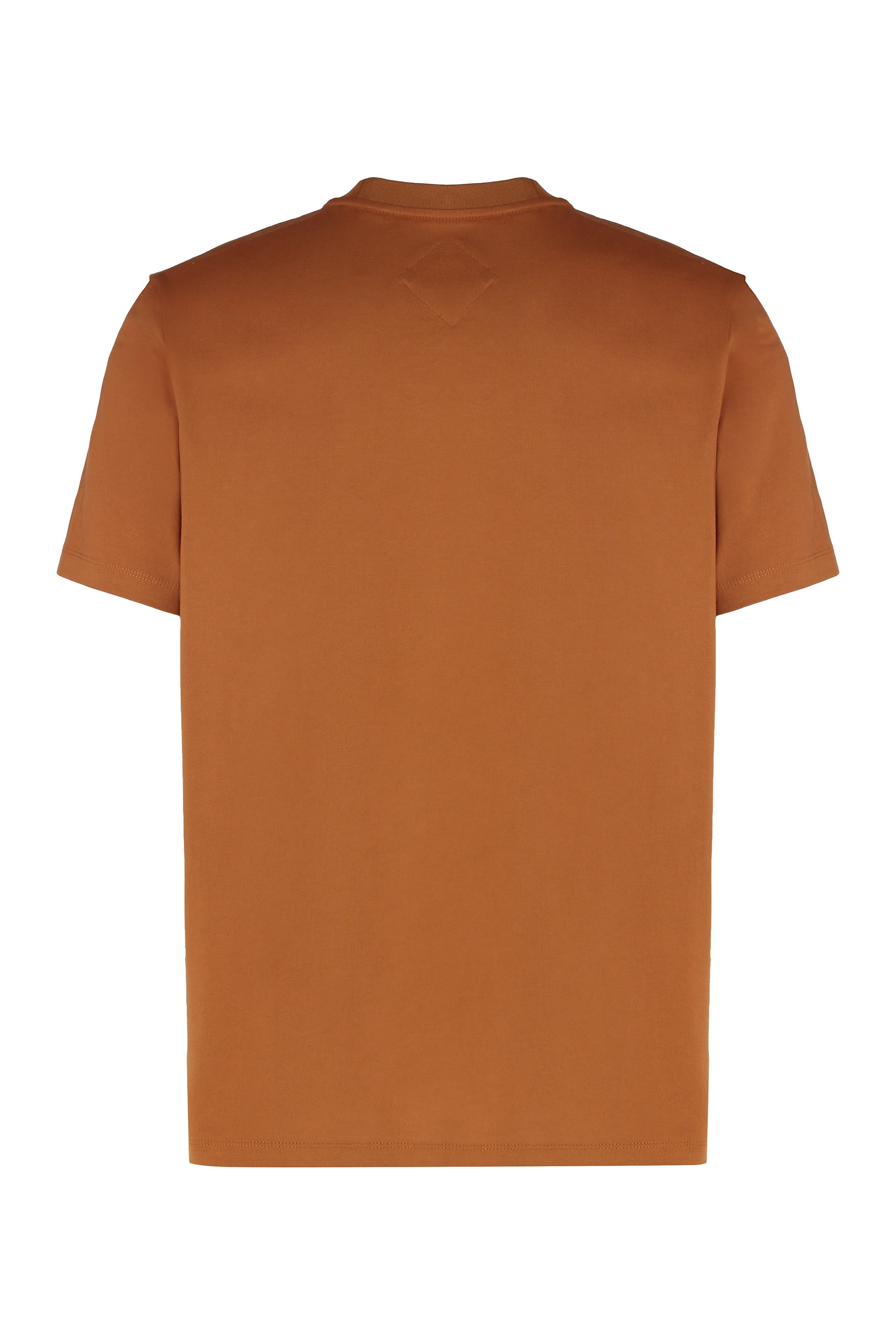 MCM Logo-Embroidered Cotton T-Shirt — Brown, view 2