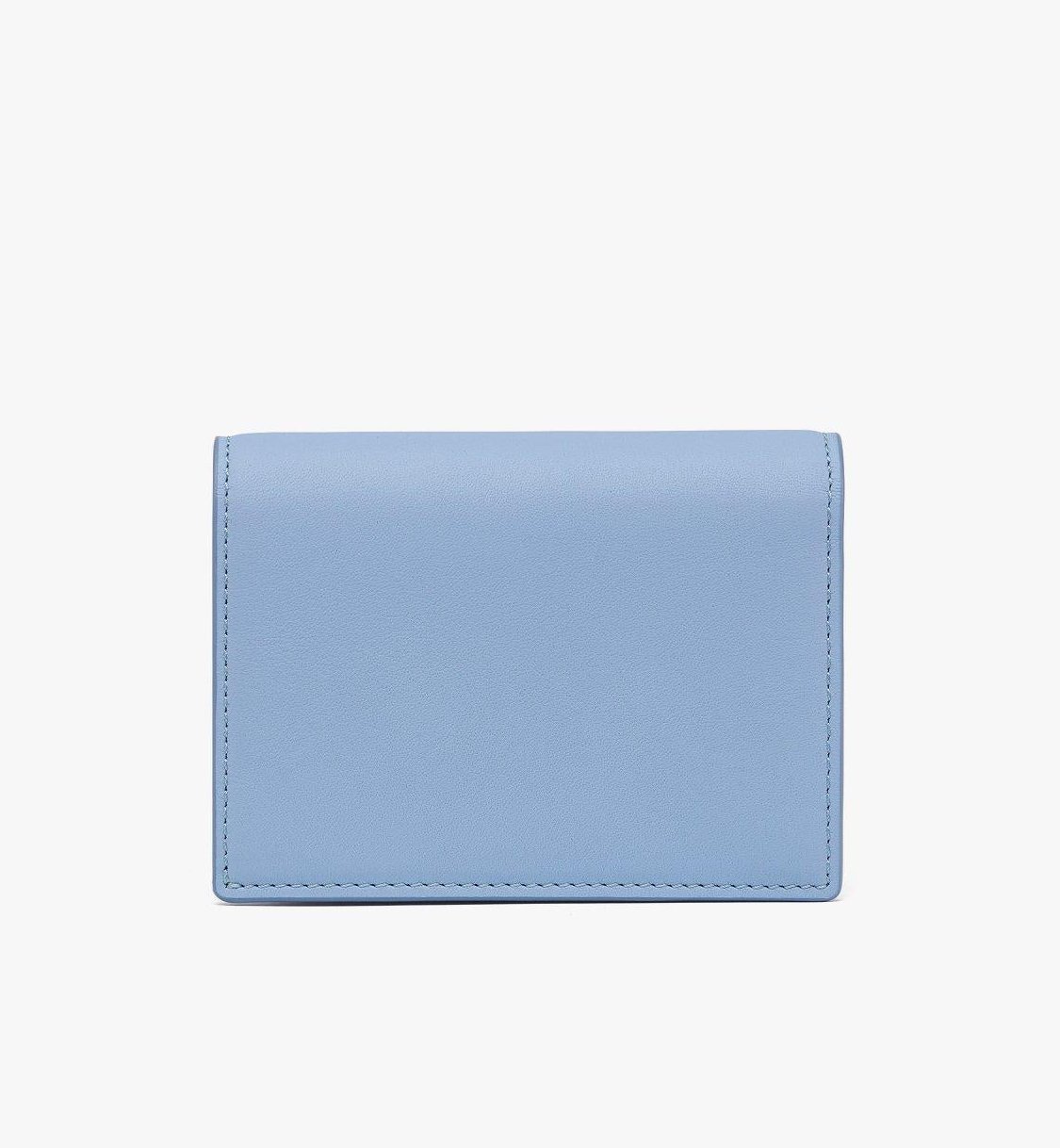 MCM Calfskin Diamond Snap Wallet — Blue, view 3