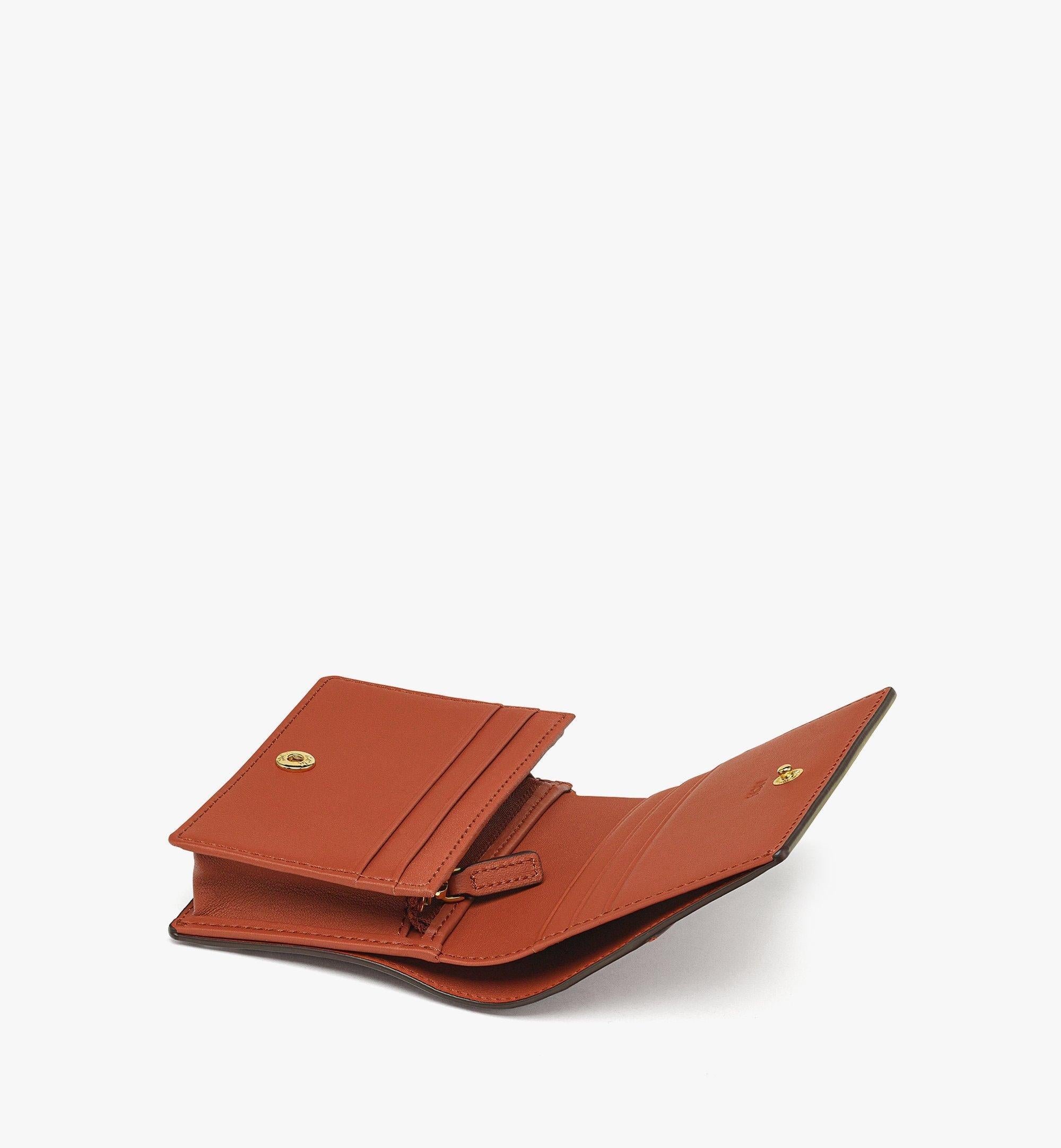 MCM Spanish Calfskin Diamond Snap Wallet — Brown, view 2