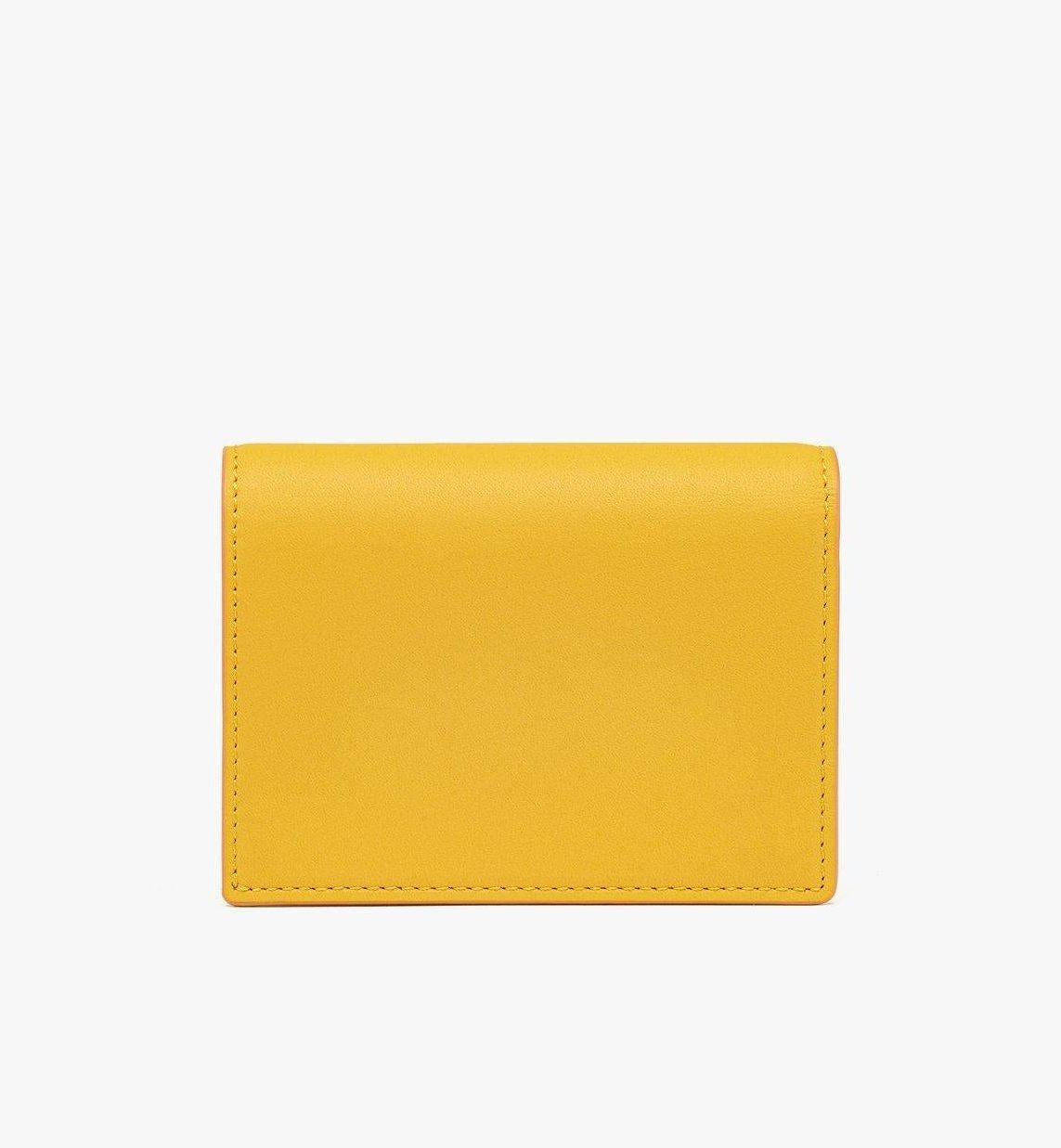 MCM Spanish Calfskin Diamond Snap Wallet — Yellow, view 3