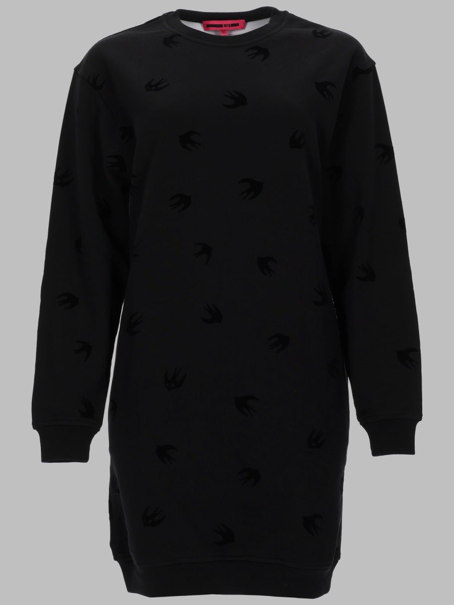Mcq By Alexander Mcqueen Stretch Cotton Mini Dress — Black by Mcq By Alexander Mcqueen