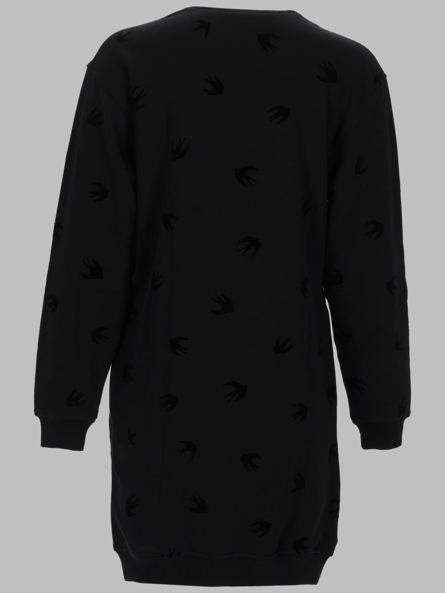 Mcq By Alexander Mcqueen Stretch Cotton Mini Dress — Black, view 2