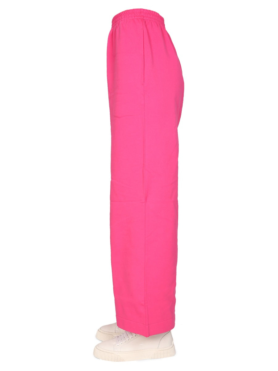 Mcq By Alexander Mcqueen Wide Leg Cotton Joggers — Pink by Mcq By Alexander Mcqueen