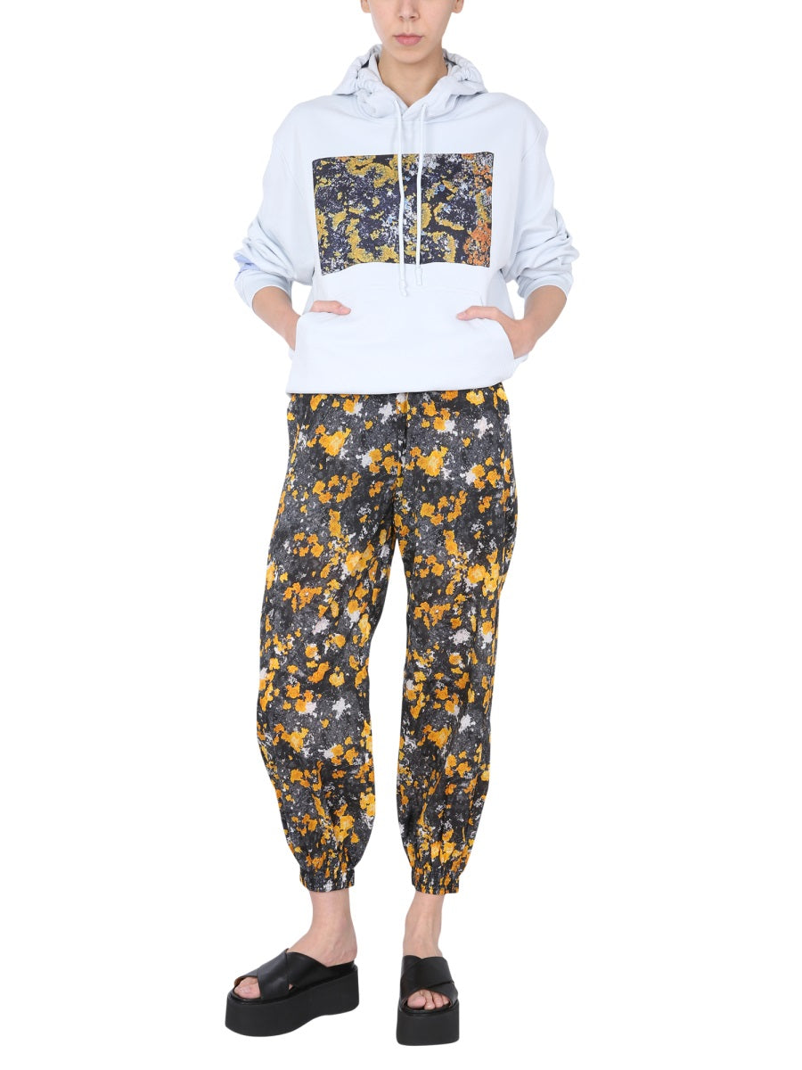 Mcq By Alexander Mcqueen Hooded Cotton Sweatshirt — Blue, view 3