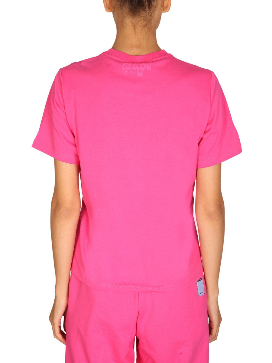 Mcq By Alexander Mcqueen Logo Cotton T-Shirt — Pink by Mcq By Alexander Mcqueen