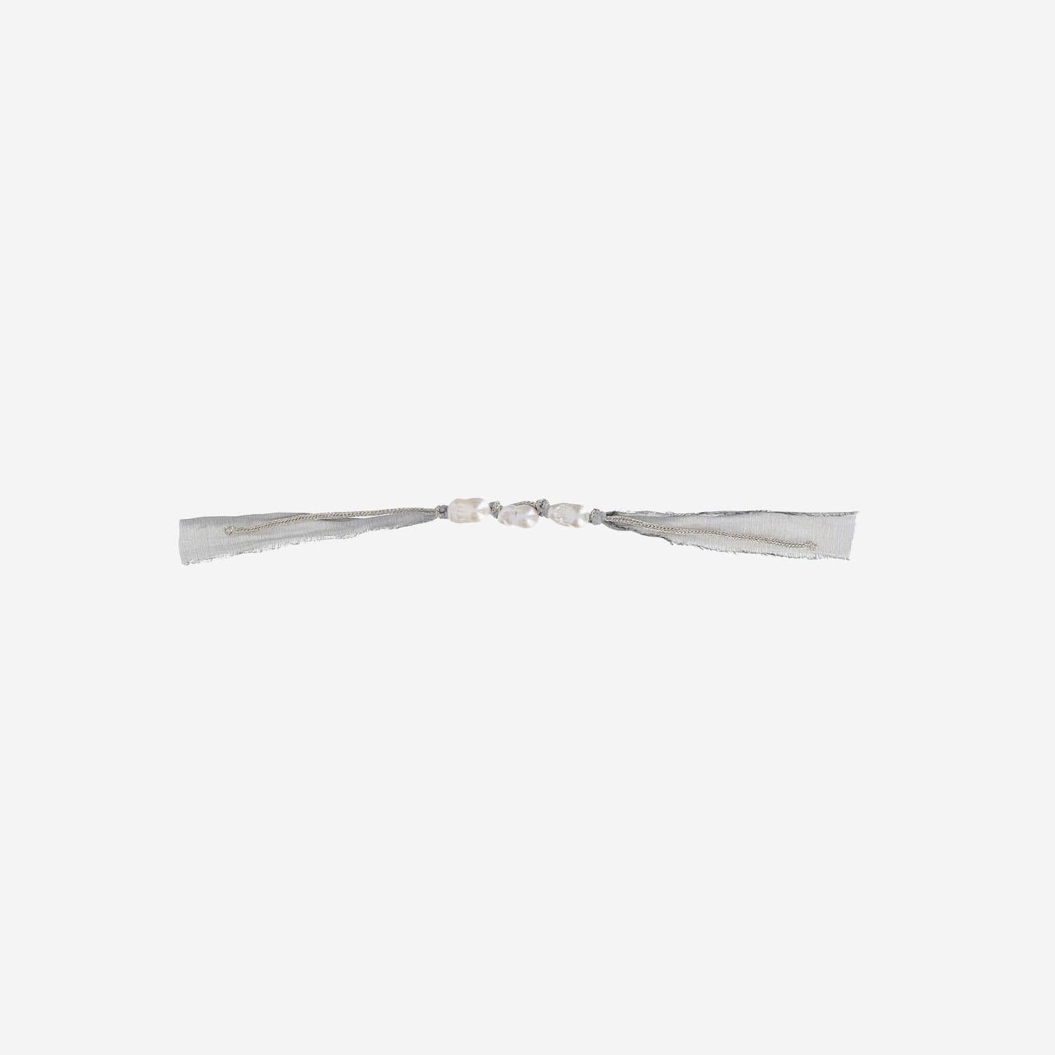 Mela Silk with Pearls Bracelet — Multicolor by Mela