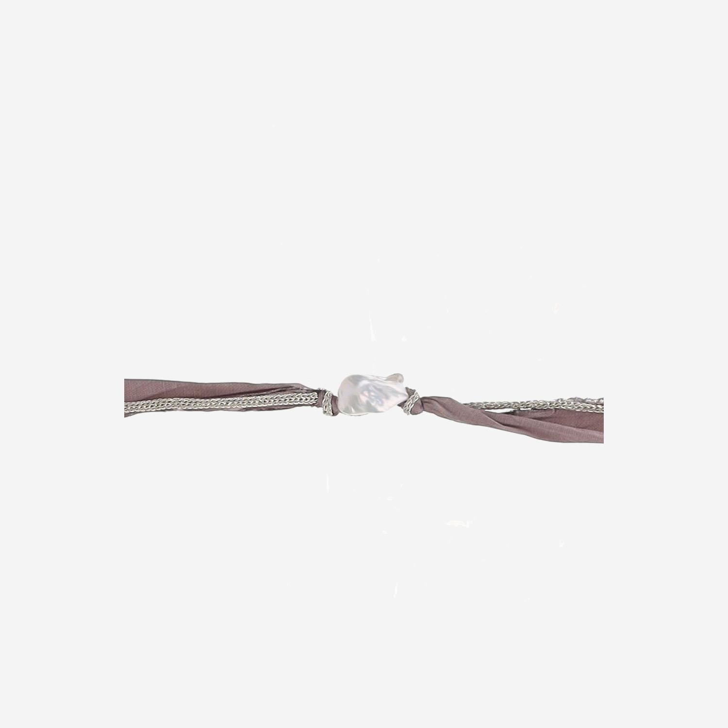 Mela Silk and Pearl Bracelet — Multicolor by Mela