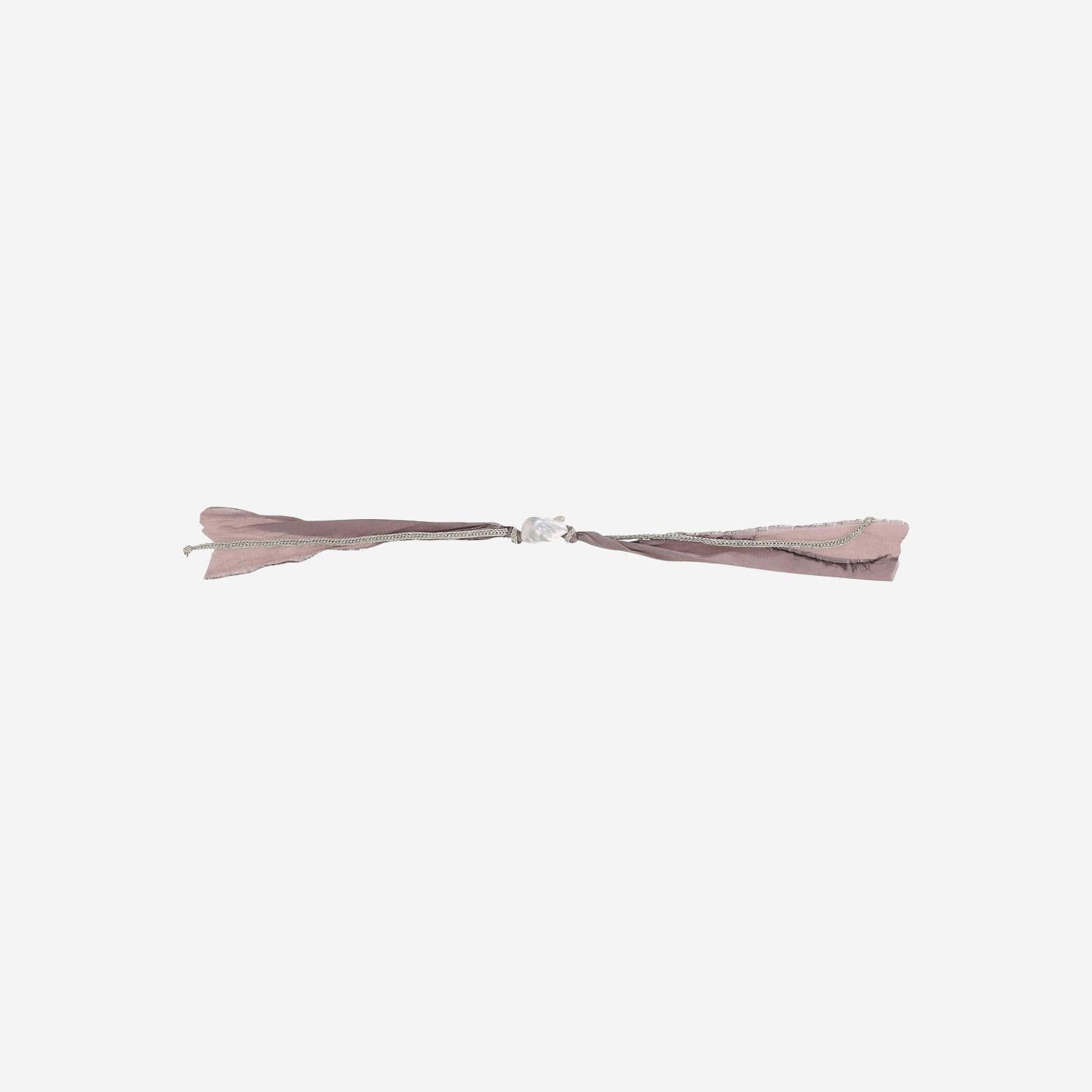 Mela Silk and Pearl Bracelet — Multicolor, view 2