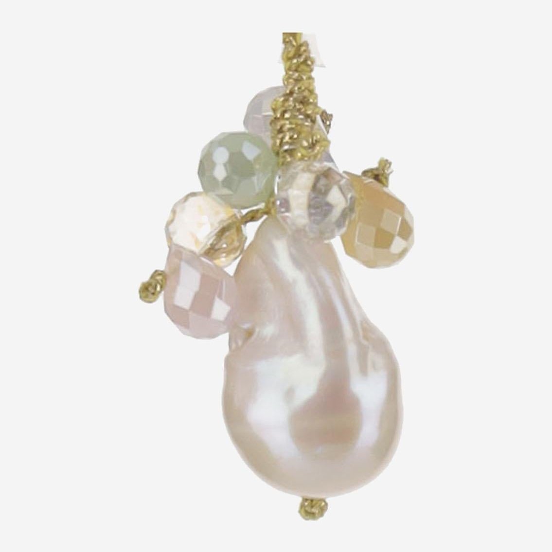 Mela Teardrop Pearl and Crystal Earrings — Multicolor by Mela