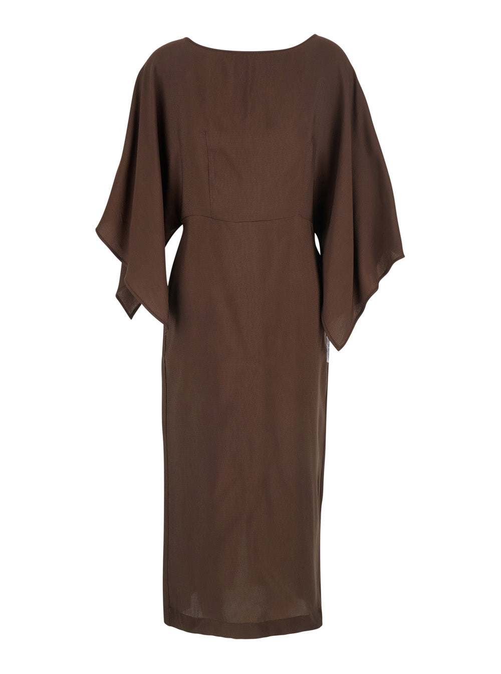 Merci V-Neck Shift Dress — Brown by Merci