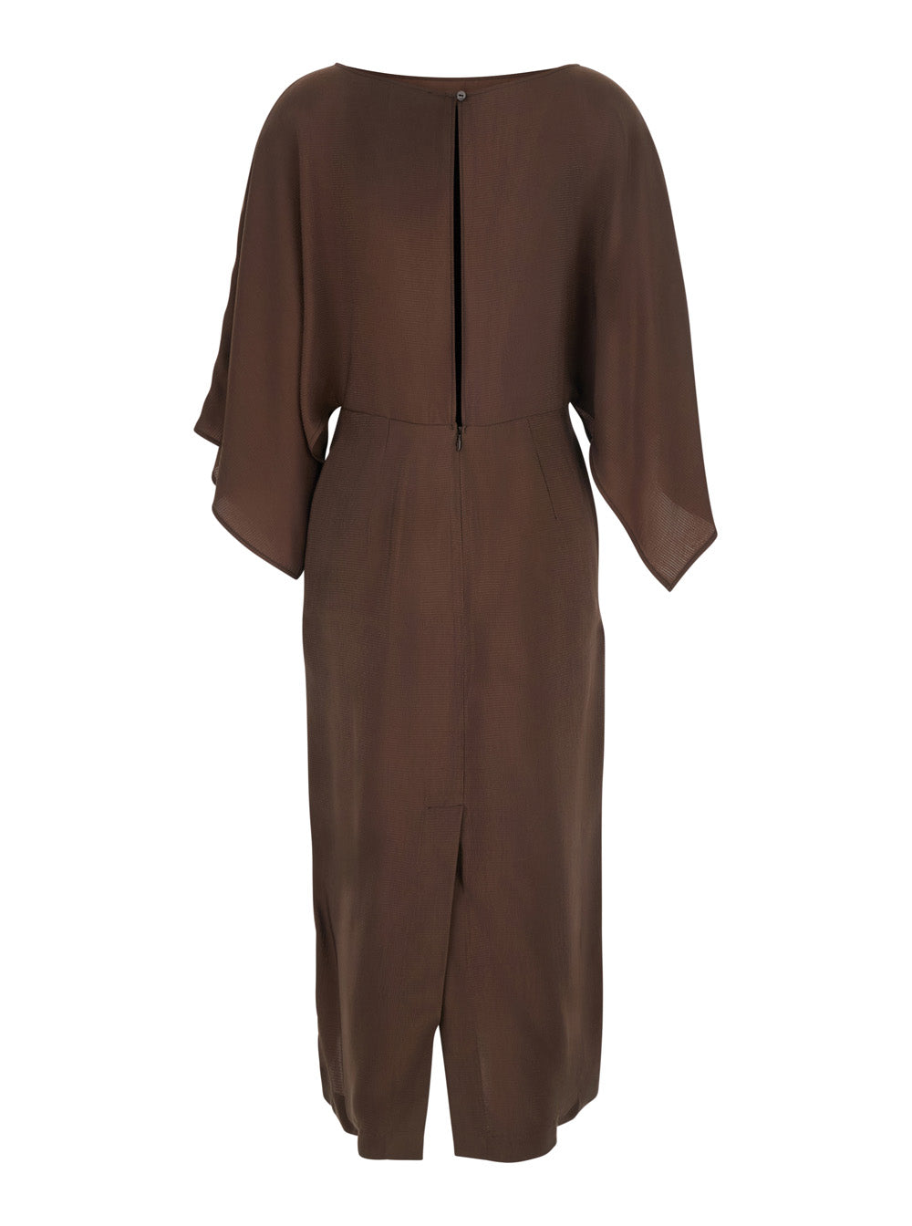 Merci V-Neck Shift Dress — Brown, view 2
