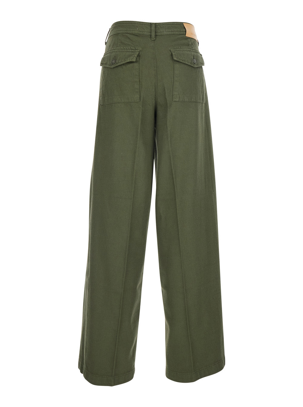 Merci Five-Pocket Cotton Jeans — Green, view 2