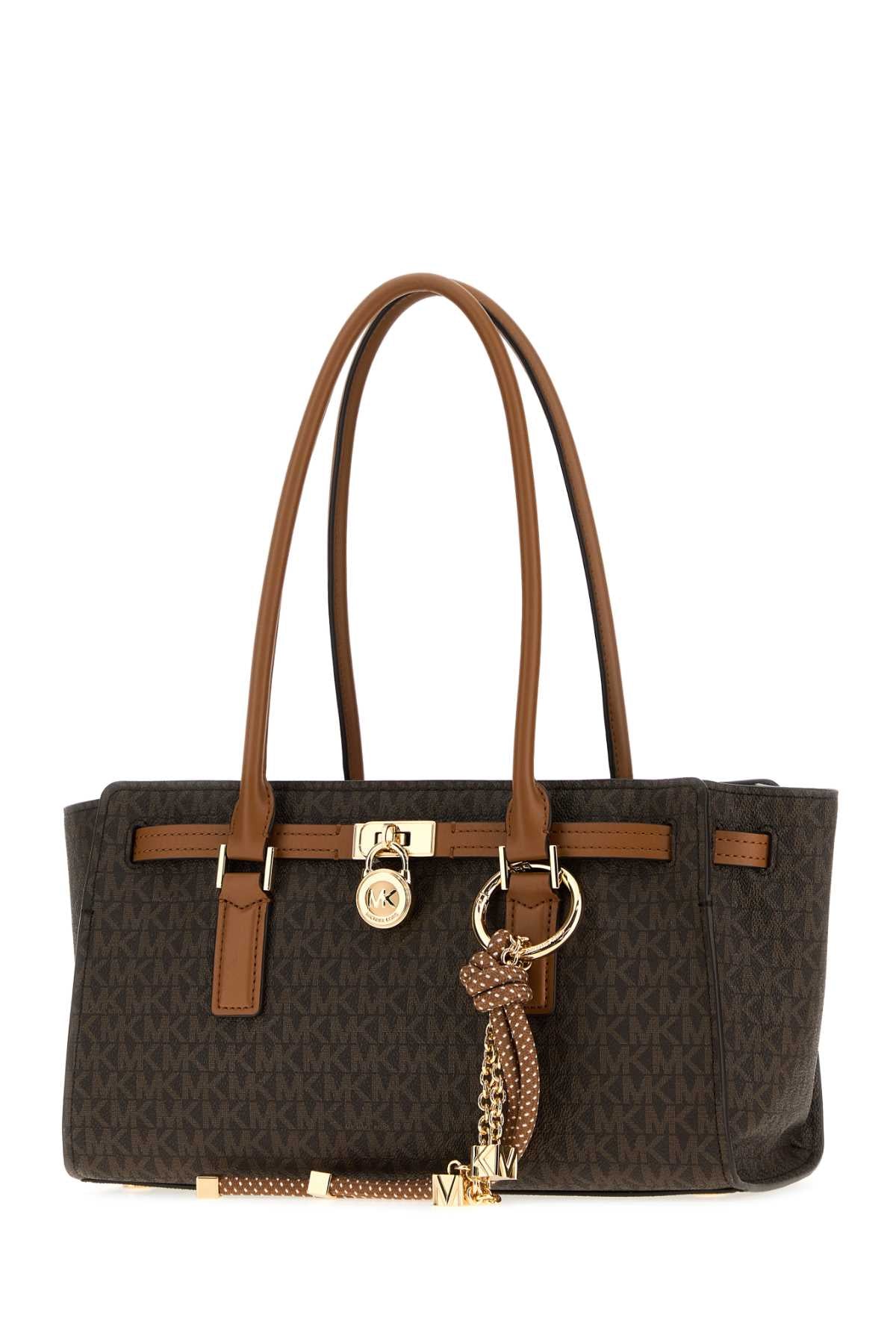 Michael By Michael Kors Hamilton Fabric Shoulder Bag — Brown, view 2
