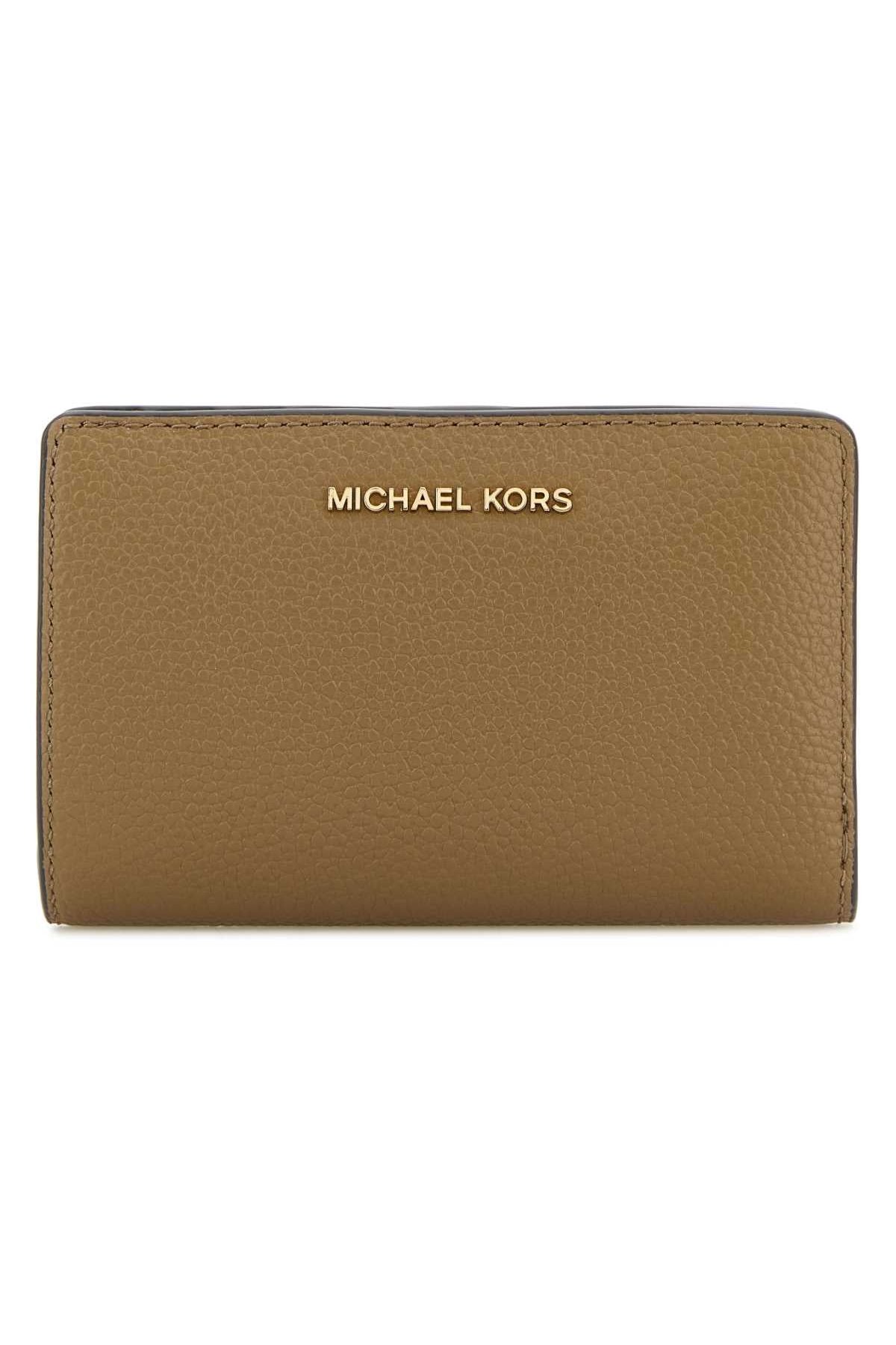 Michael By Michael Kors Pebble Leather Wallet — Beige by Michael By Michael Kors