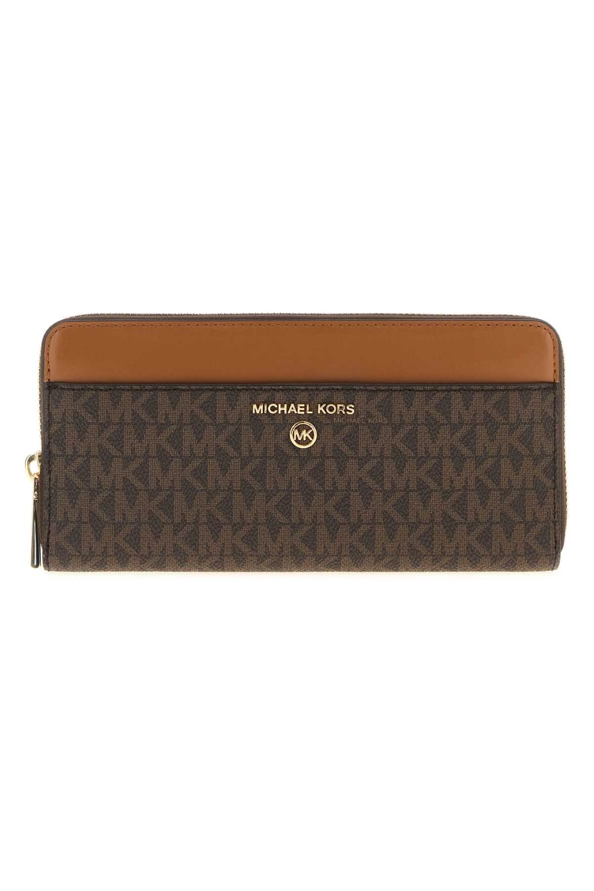 Michael By Michael Kors Printed Canvas Wallet — Brown by Michael By Michael Kors