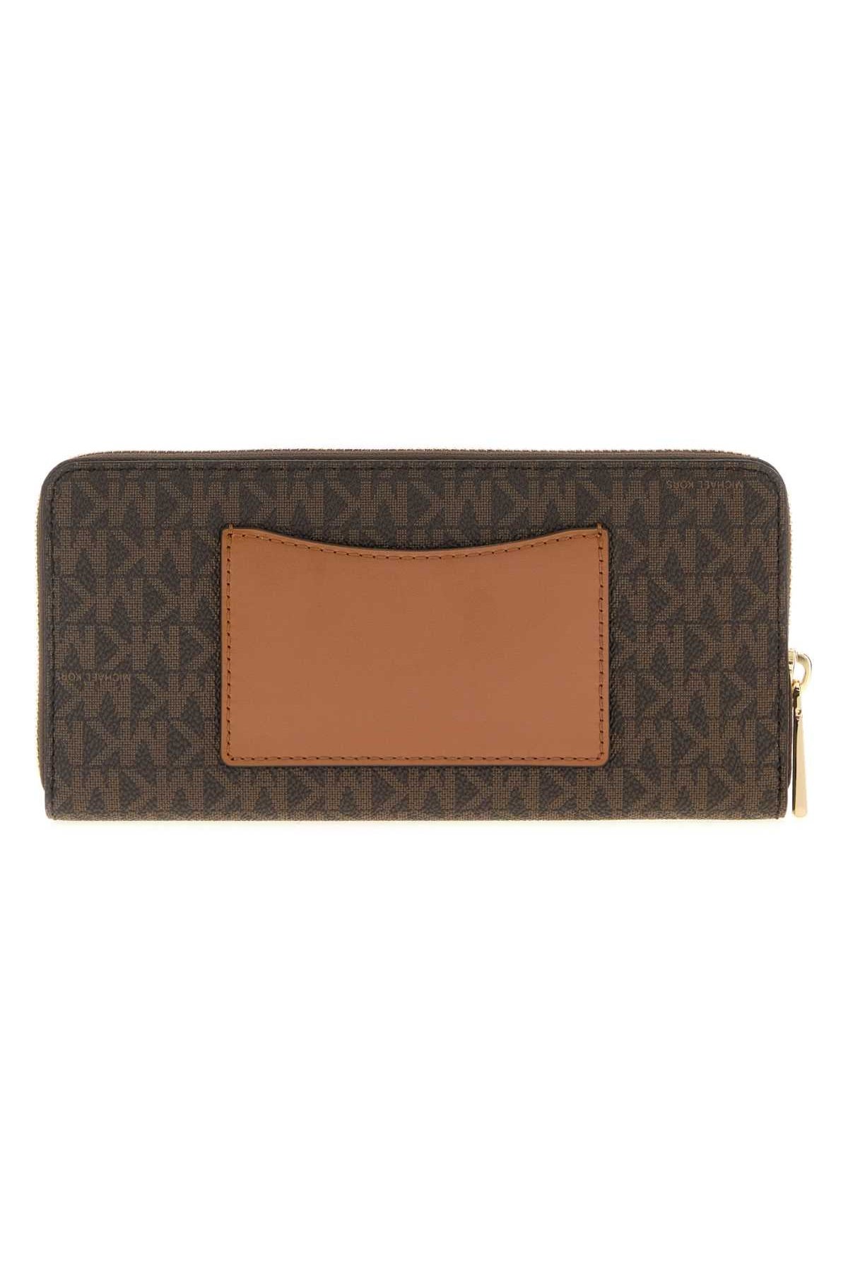 Michael By Michael Kors Printed Canvas Wallet — Brown, view 3