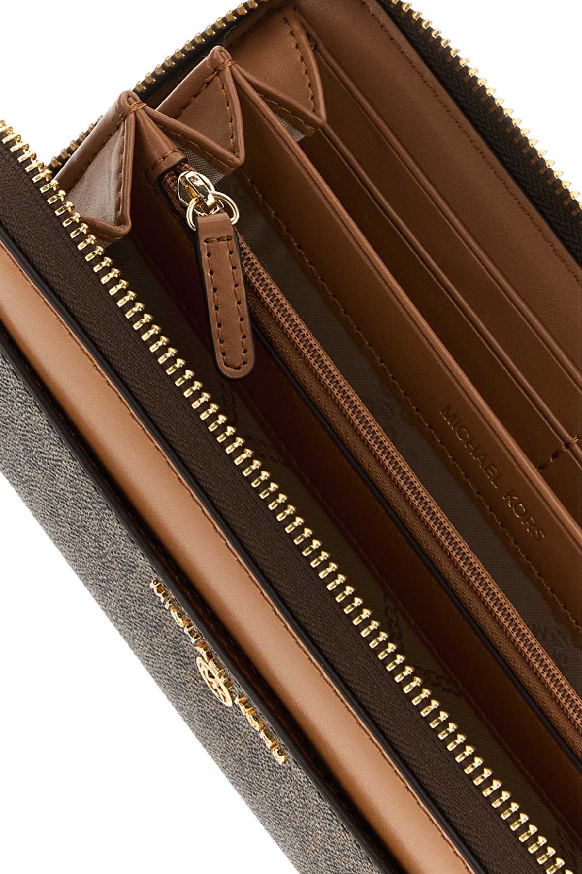Michael By Michael Kors Printed Canvas Wallet — Brown, view 4