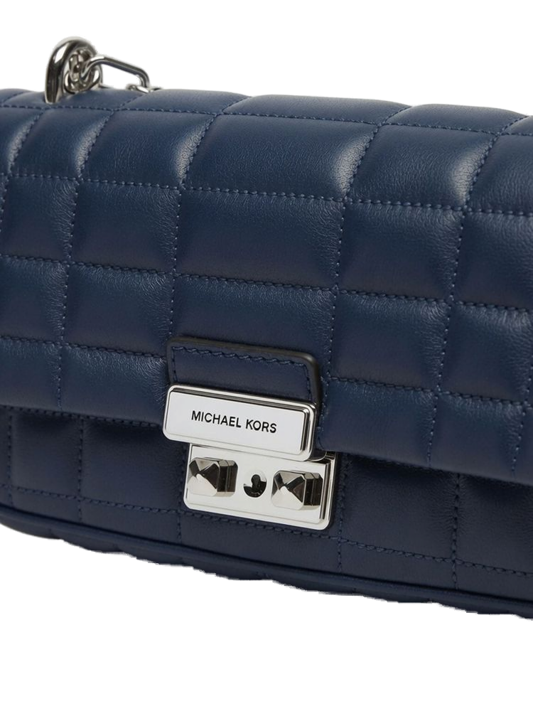 Michael Kors Quilted Leather Crossbody Bag — Navy, view 4