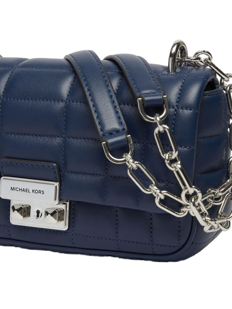 Michael Kors Quilted Leather Crossbody Bag — Navy, view 5