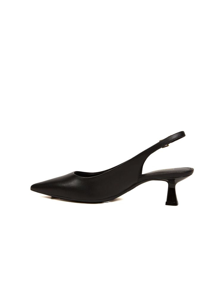 Michael Kors Slingback Leather Kitten Heel — Black, view 2