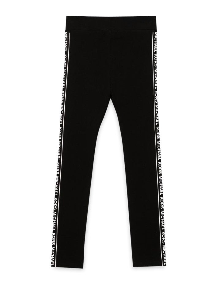 Michael Kors Cotton-Elastane Leggings — Black, view 3