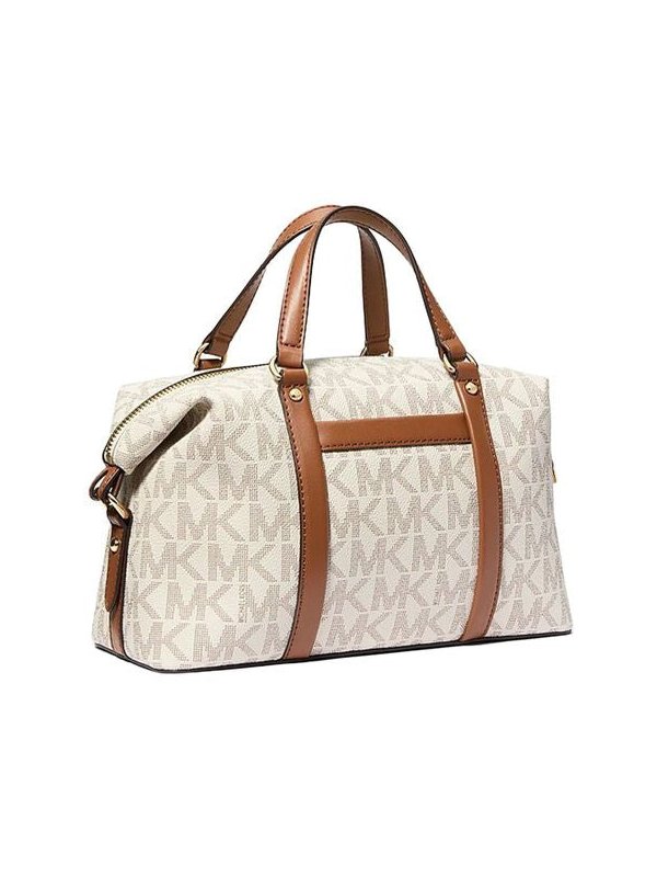 Michael Kors Signature Logo Coated Canvas Shoulder Bag — Beige, view 2