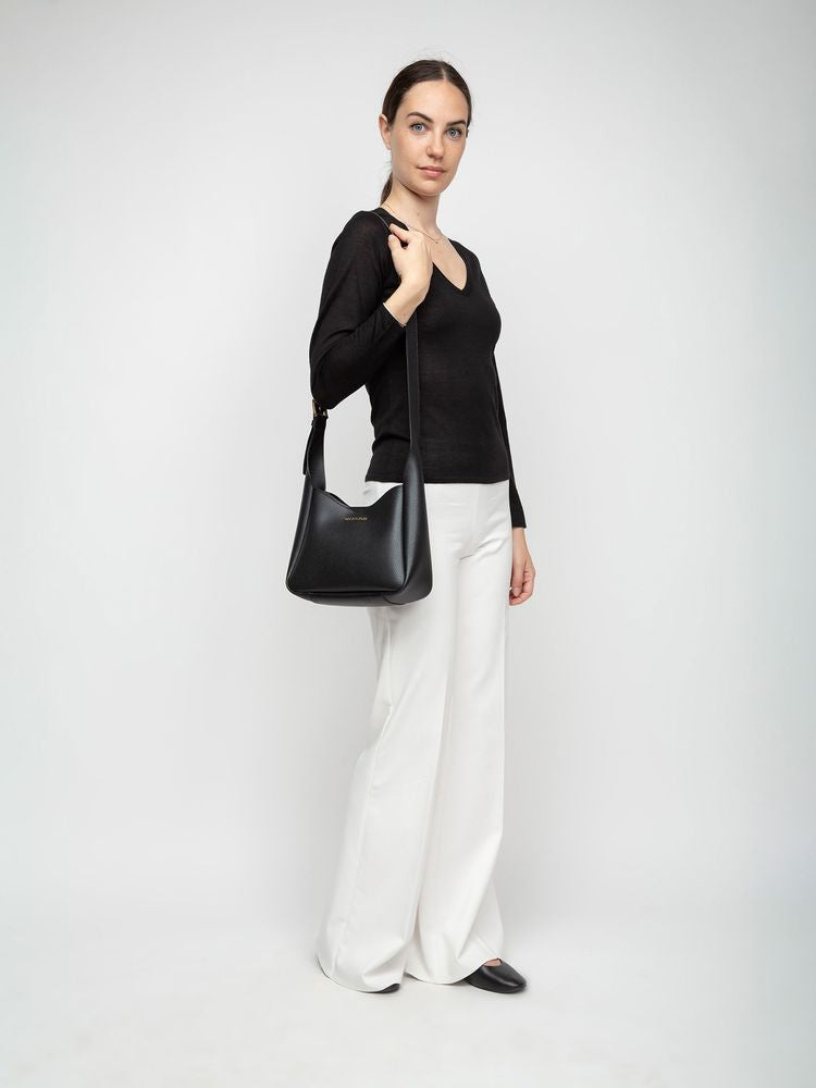 Michael Kors Birch Medium Shoulder Bag — Black, view 5