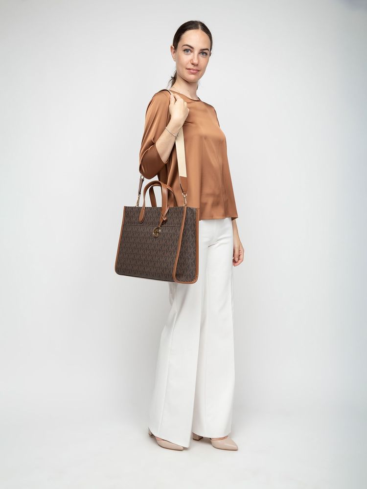 Michael Kors Gigi Tote Bag — Brown, view 5