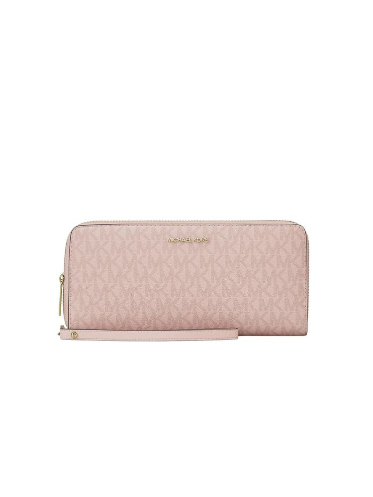 Michael Kors Coated Monogram Canvas Travel Wallet — Pink by Michael Kors