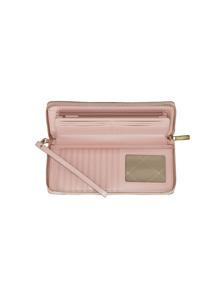 Michael Kors Coated Monogram Canvas Travel Wallet — Pink, view 3