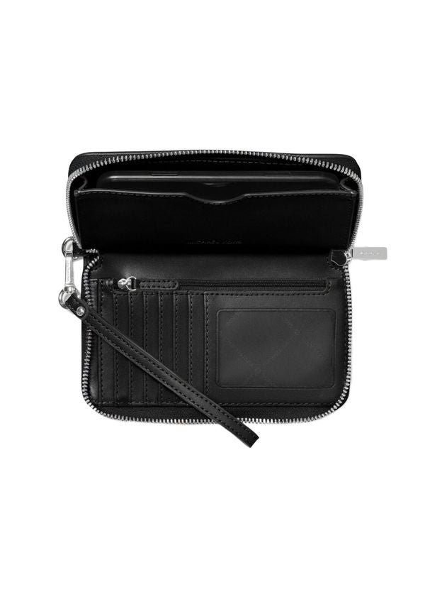 Michael Kors Logo-Jacquard Cotton Wallet — Black, view 3