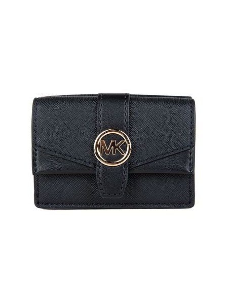 Michael Kors Extra-Small Flap Trifold Wallet — Black by Michael Kors