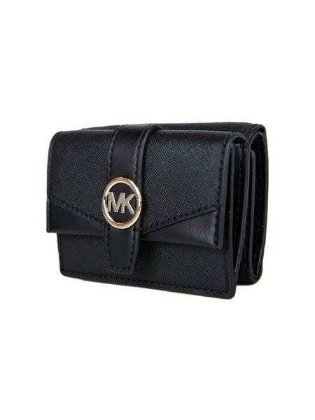 Michael Kors Extra-Small Flap Trifold Wallet — Black, view 2