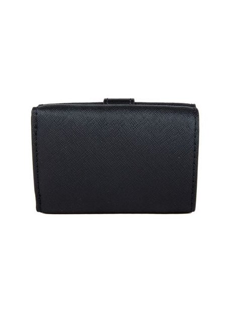 Michael Kors Extra-Small Flap Trifold Wallet — Black, view 3